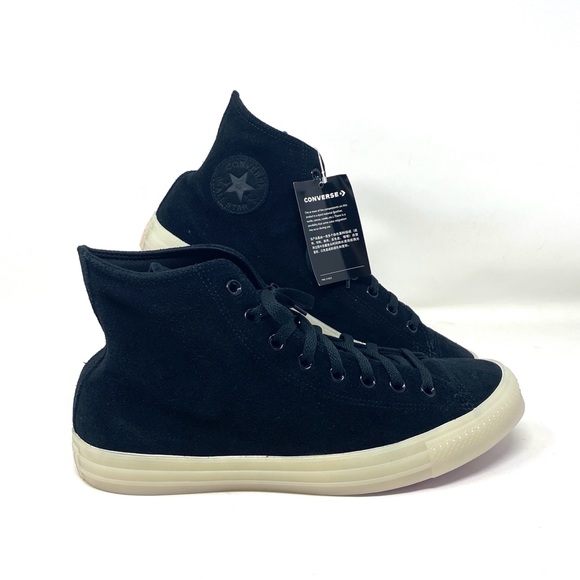 Converse Chuck Taylor AS Hight Top Suede Black Casual Sneakers Mens Size 166138C - Picture 4 of 9